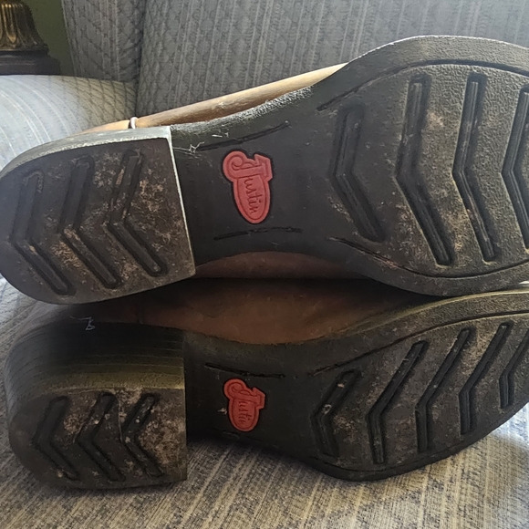 Justin Size 10.5 Mens Cowboy Boots - Picture 5 of 11